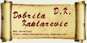 Dobrila Kaplarević vizit kartica
